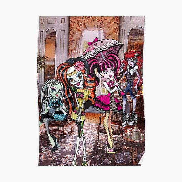 halloween skelita draculaura frankenstein clawdeen Poster