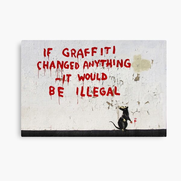 Item preview, BANKSY Graffiti Quote Rat designed and sold by WE-ARE-BANKSY.