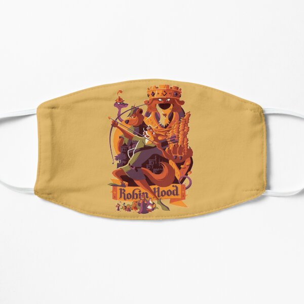Robin hood cartoon merch Flat Mask