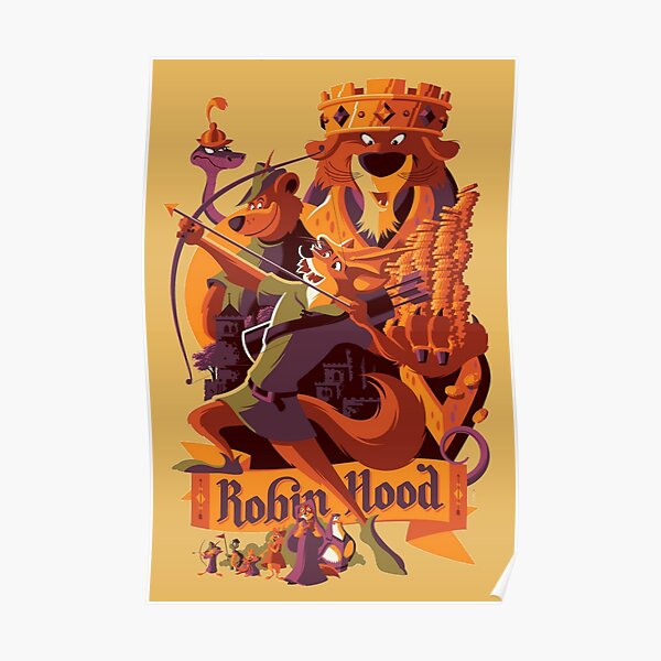 Robin hood cartoon merch Poster