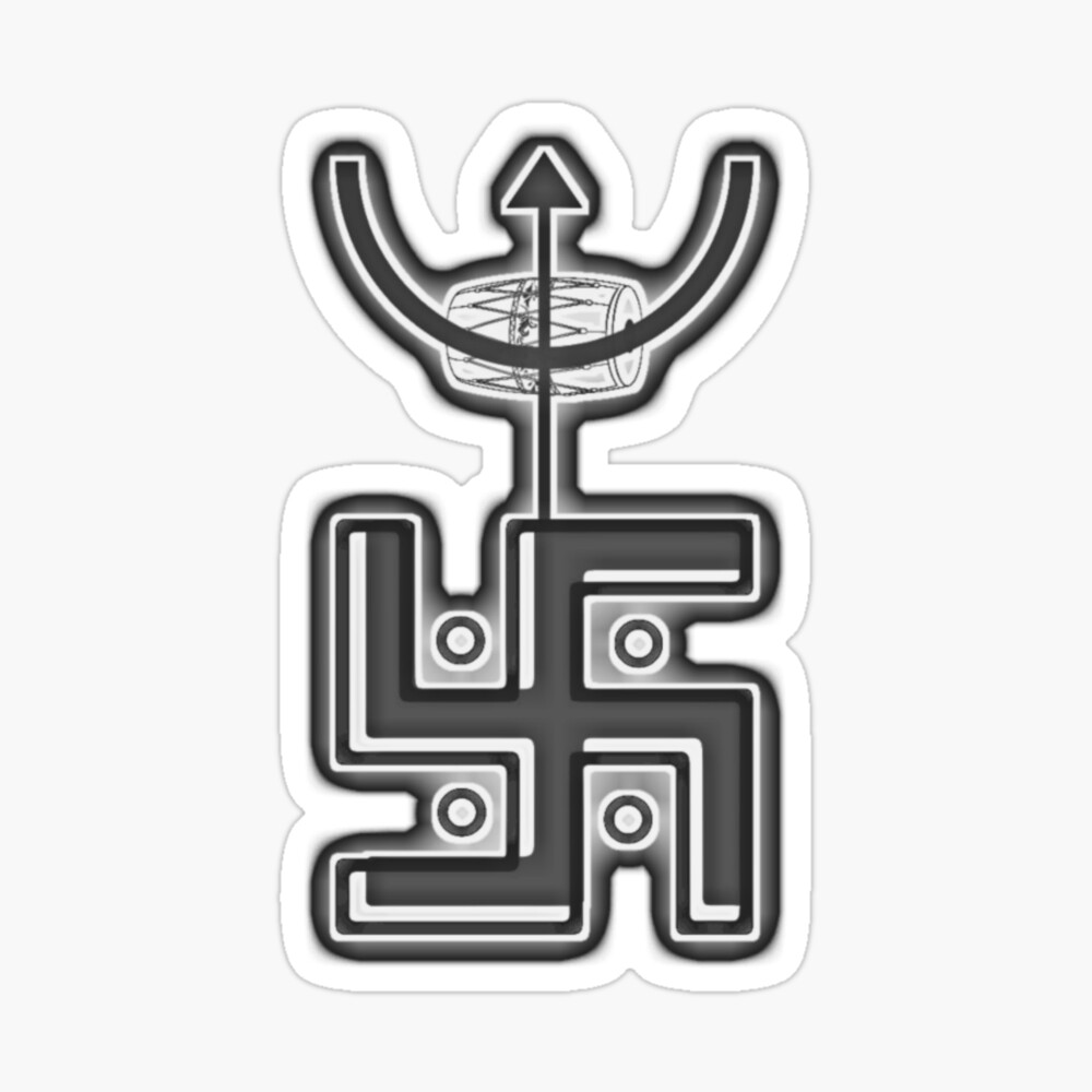 Swastik Spiritual Sign Black And White Pin By Girishkataria Redbubble