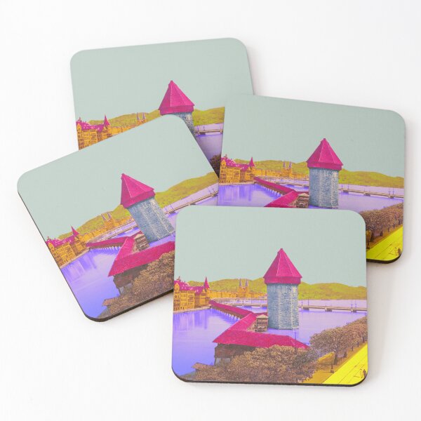 Item preview, nostalgic city view of the Chapel Bridge Lucerne, Switzerland designed and sold by Mauswohn.