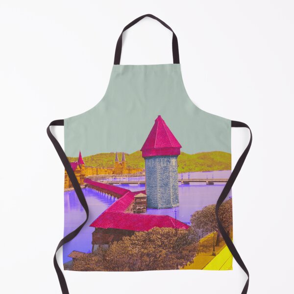 Item preview, nostalgic city view of the Chapel Bridge Lucerne, Switzerland designed and sold by Mauswohn.