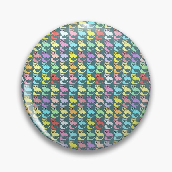 Aperçu de l'œuvre drôles doux petits chats impression abstrast animal coloré créée et vendue par NikaAstra.