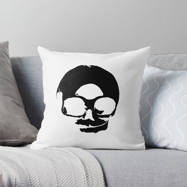 Triopsia black Throw Pillow