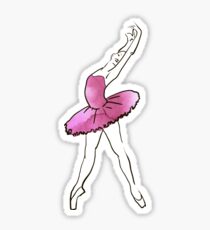 Pegatina ballerina figure, watercolor illustration