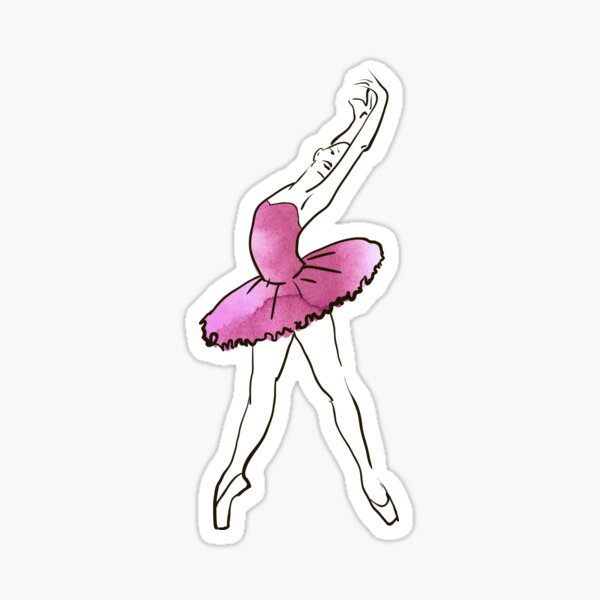 Item preview, ballerina figure, watercolor illustration designed and sold by Olga Berlet.