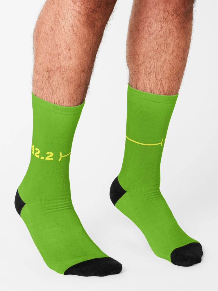 Alternate view of Marathon socks 42K yellow/green Socks