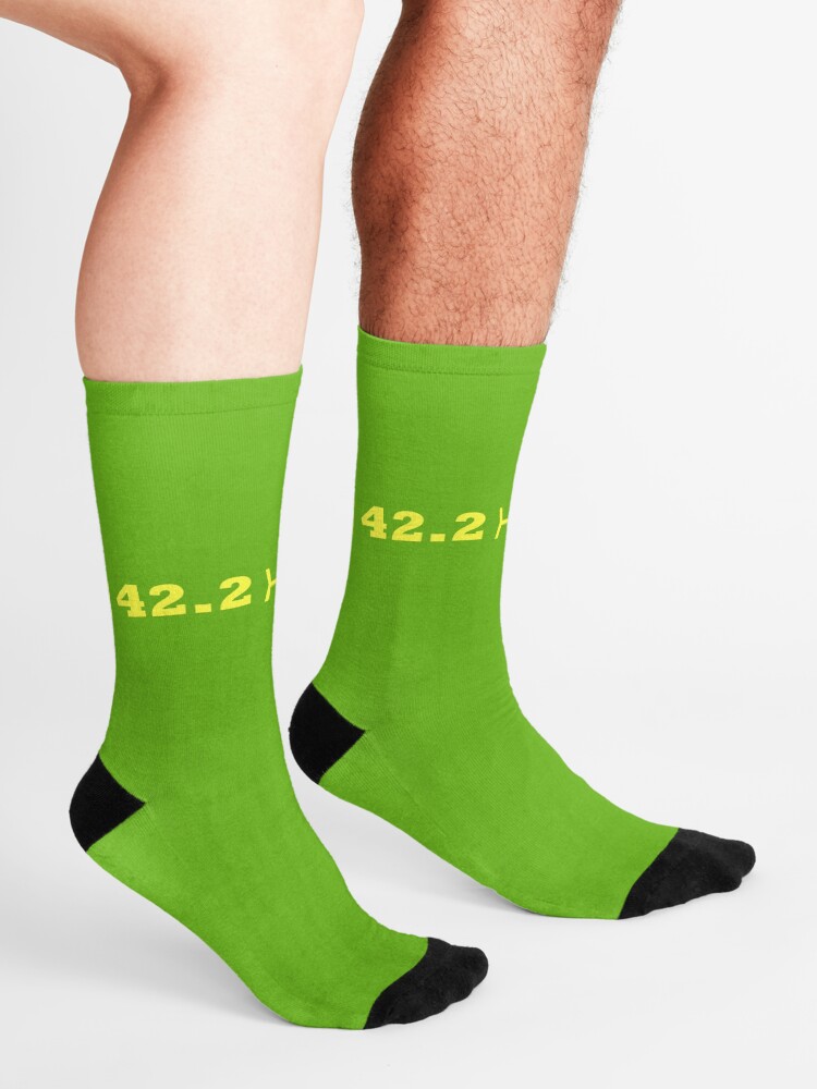 Alternate view of Marathon socks 42K yellow/green Socks