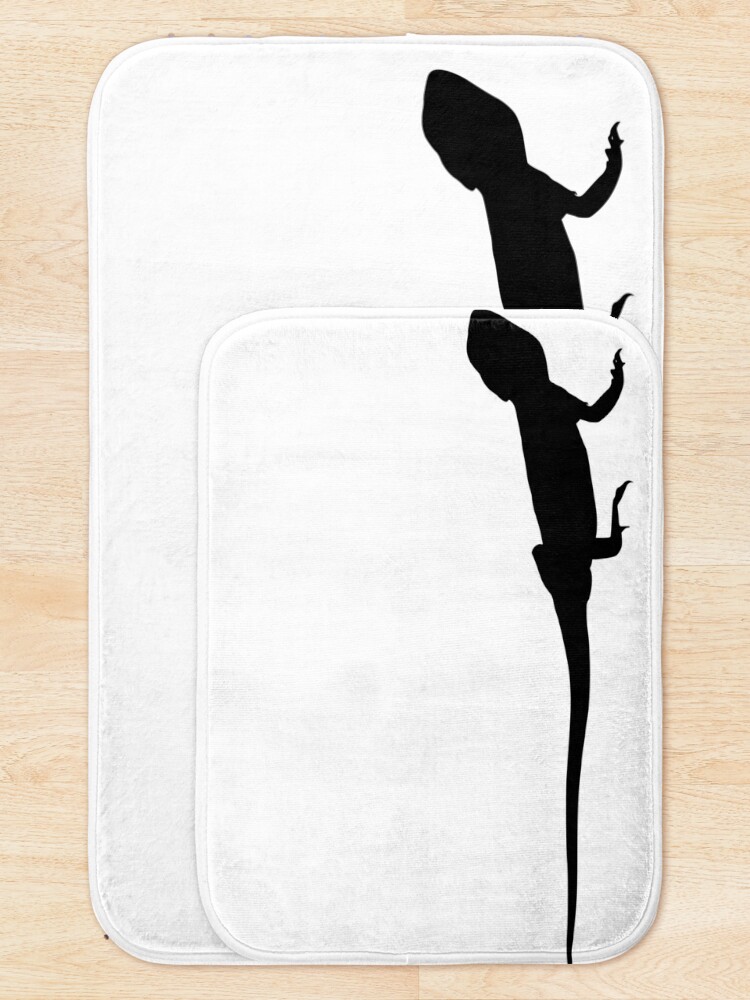 Alternate view of Bearded Dragon Reptile Silhouette Bath Mat