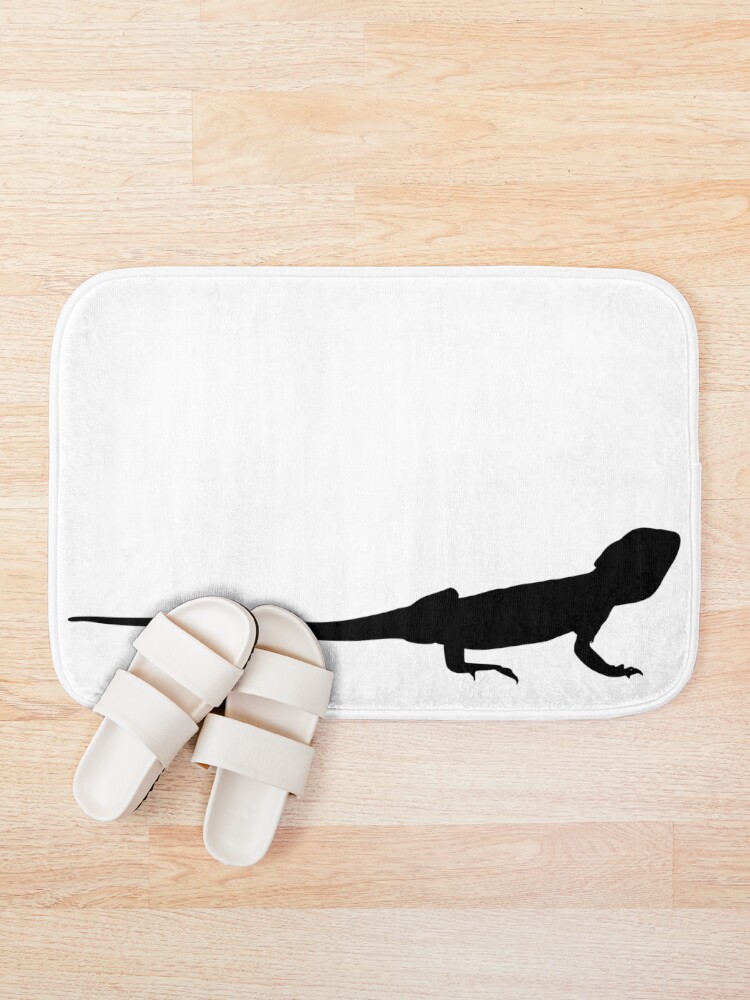 Alternate view of Bearded Dragon Reptile Silhouette Bath Mat