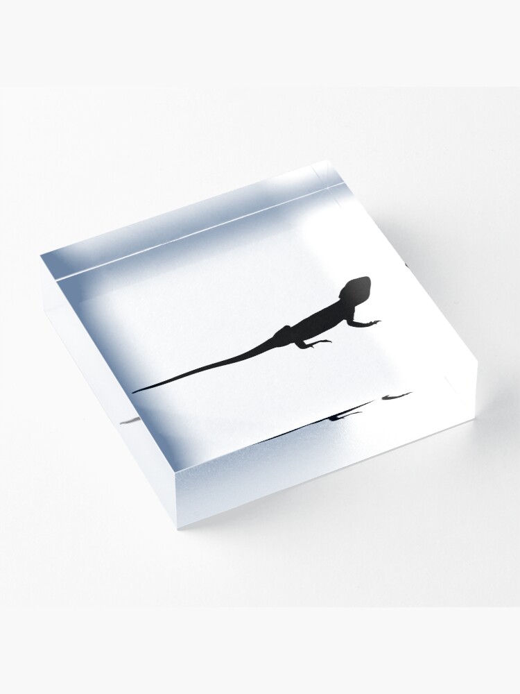 Alternate view of Bearded Dragon Reptile Silhouette Acrylic Block