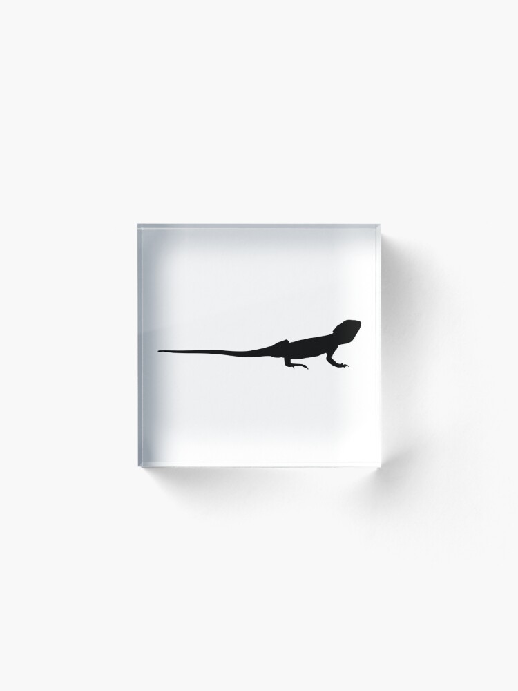 Alternate view of Bearded Dragon Reptile Silhouette Acrylic Block