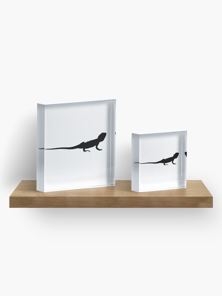 Alternate view of Bearded Dragon Reptile Silhouette Acrylic Block