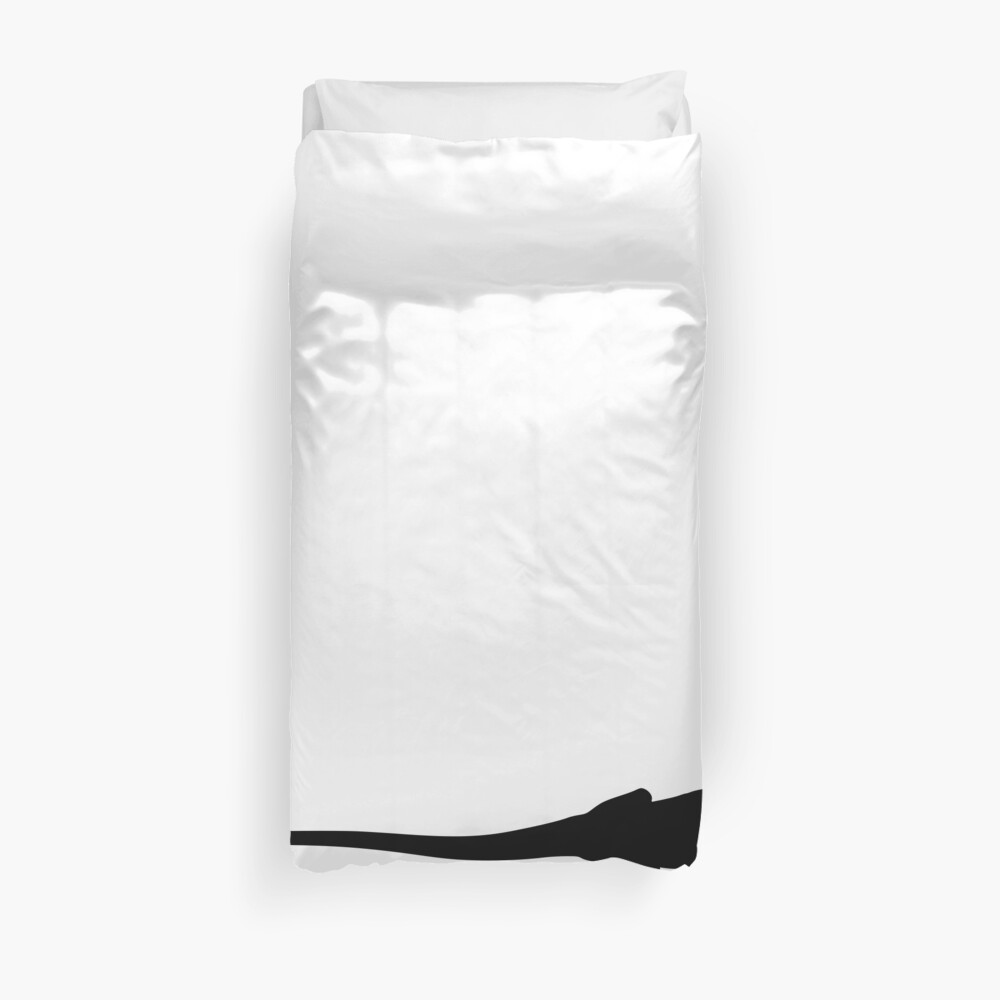 Bearded Dragon Reptile Silhouette Duvet Cover
