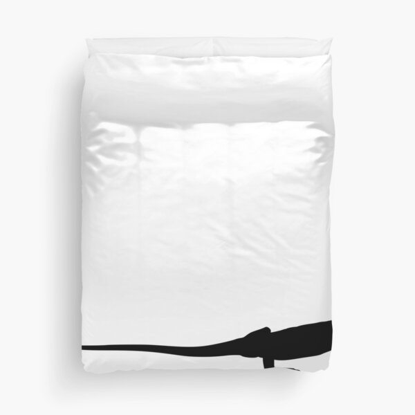 Bearded Dragon Reptile Silhouette Duvet Cover