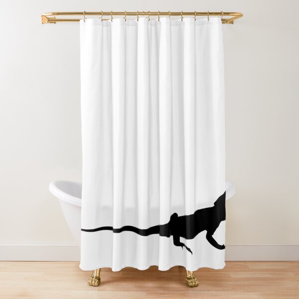 Bearded Dragon Reptile Silhouette Shower Curtain