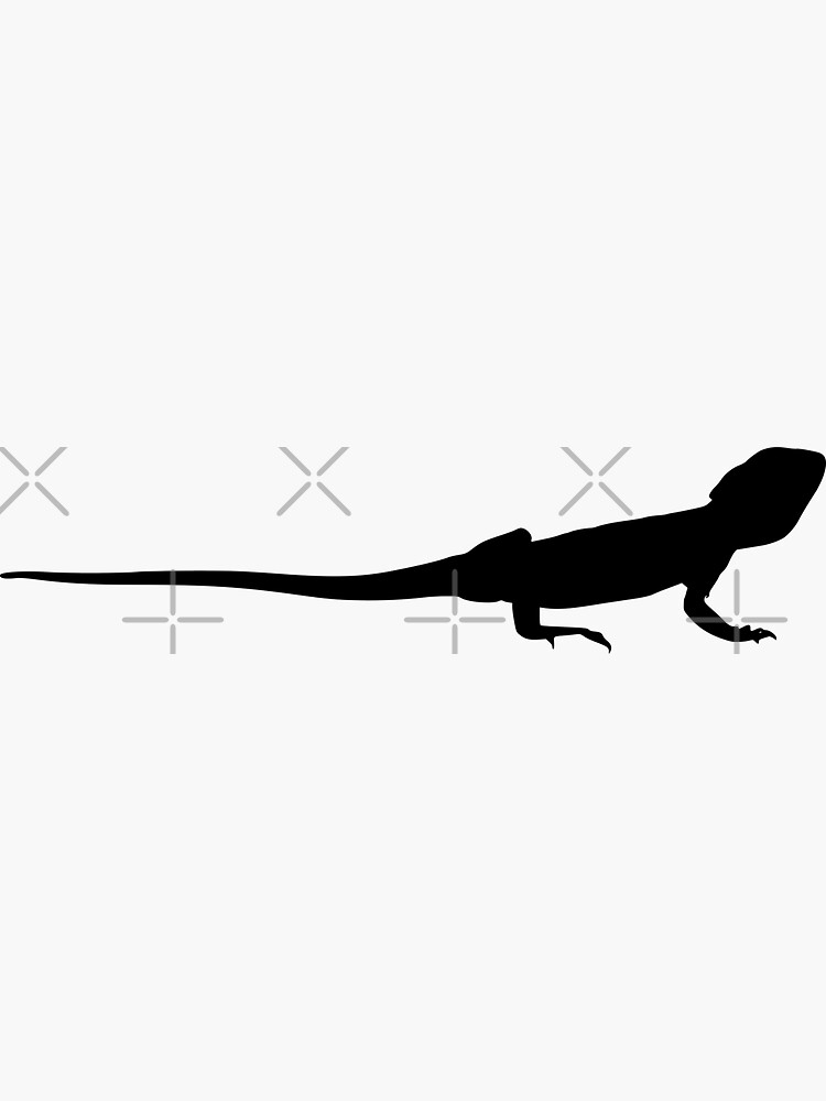 Bearded Dragon Reptile Silhouette by snibbo71