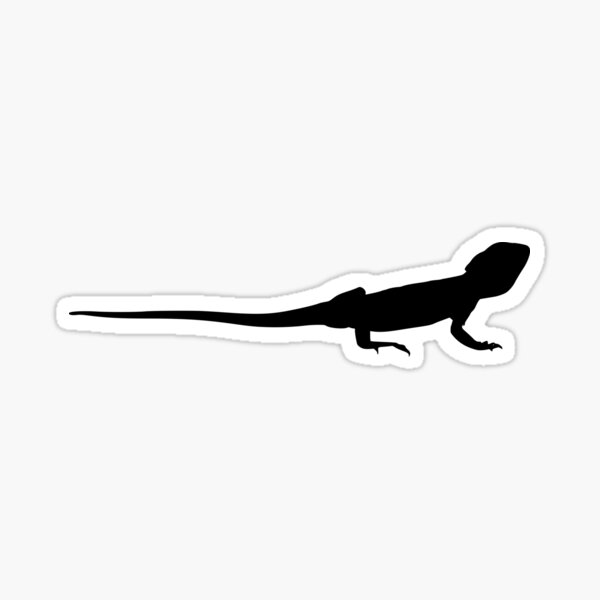 Bearded Dragon Reptile Silhouette Sticker