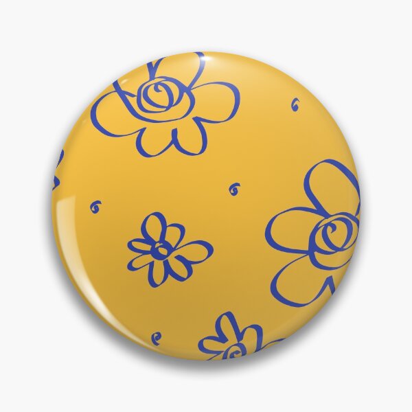 Item preview, Flores de linguini azul sobre amarillo designed and sold by foft.