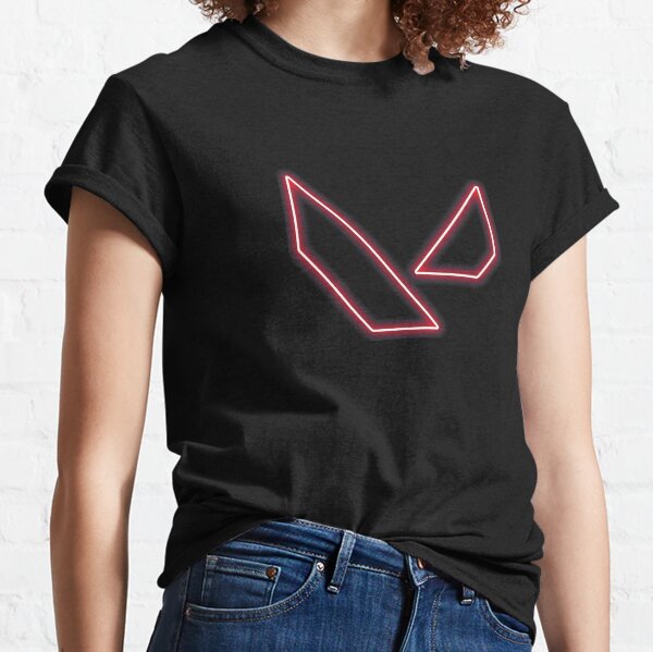Création de logo rouge néon Valorant T-shirt classique