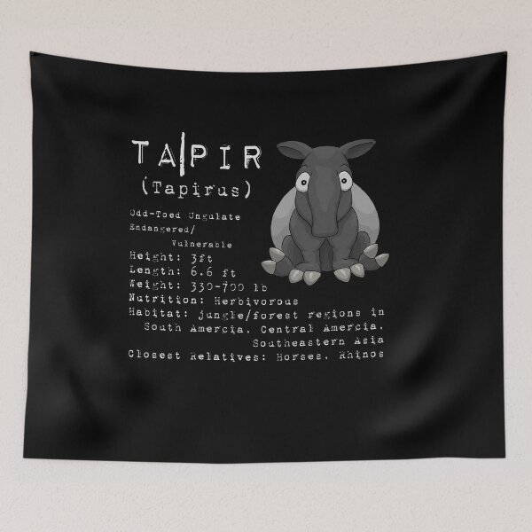 Item preview,  Profile Description Chubby Tapir Fact Sheet designed and sold by Skizzenmonster.