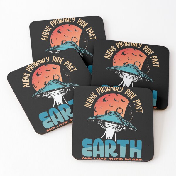 Item preview, Aliens ride past earth and lock their doors designed and sold by Grinover.