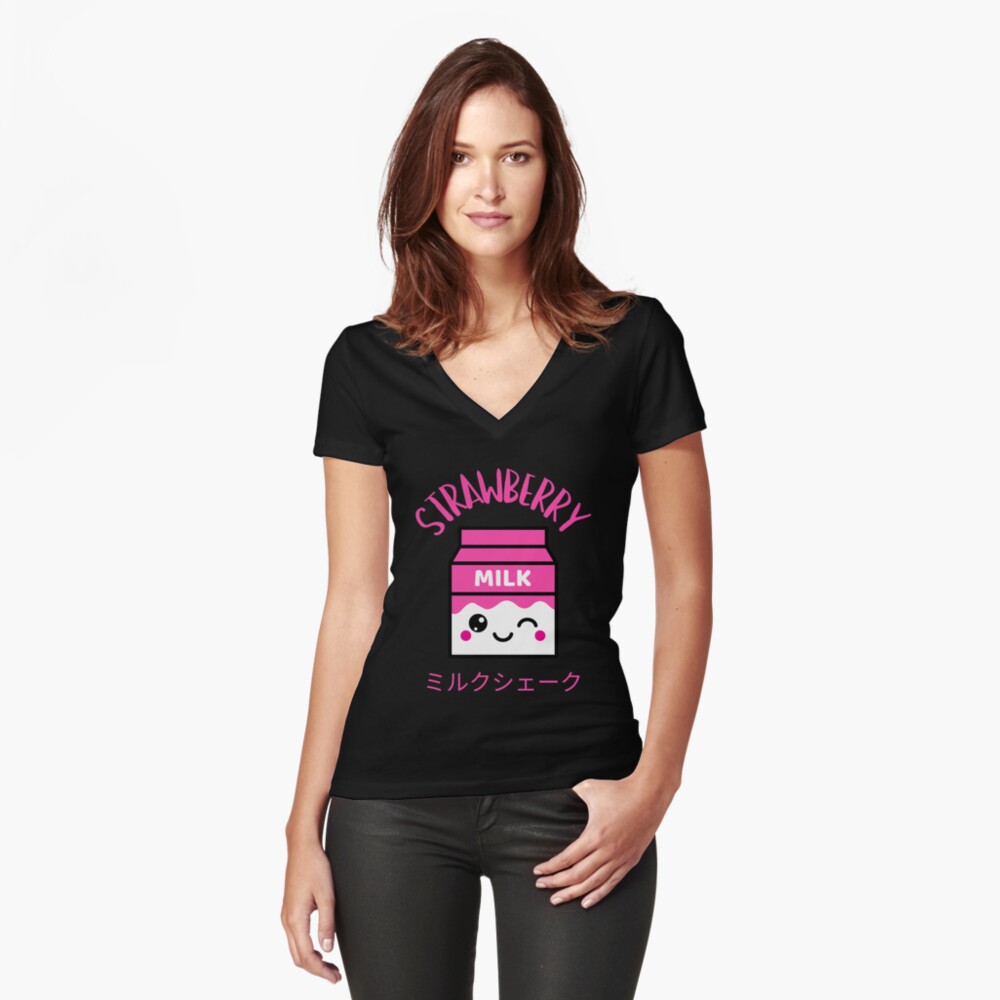 Item preview, Fitted V-Neck T-Shirt designed and sold by plzLOOK.