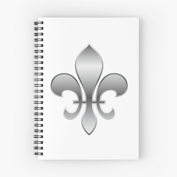 Item preview, Fleur de Lys / Fleur de Lis Metallic silver look designed and sold by lathspell.