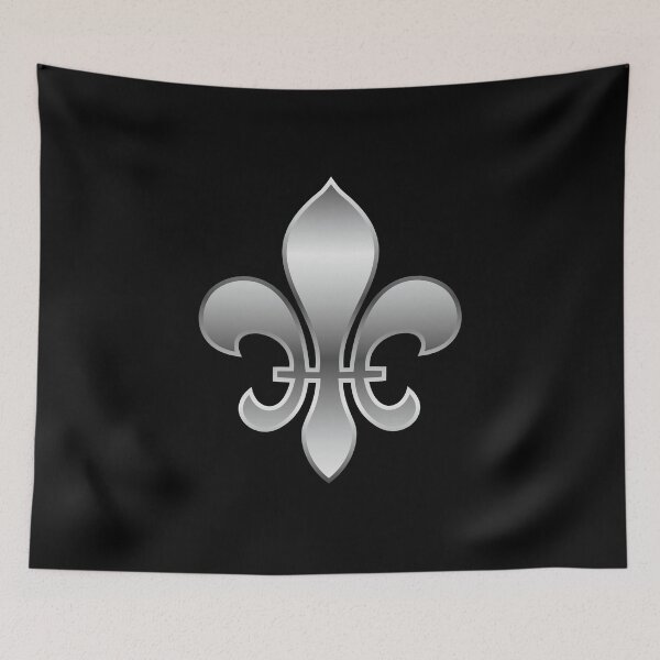 Item preview, Fleur de Lys / Fleur de Lis Metallic silver look designed and sold by lathspell.