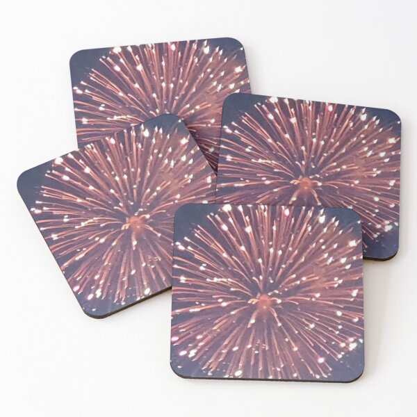 Item preview, Exploding, flower like, firework, close up - pinks, sparkles, dark background. Chrysanthenum designed and sold by JellyBeenzz.