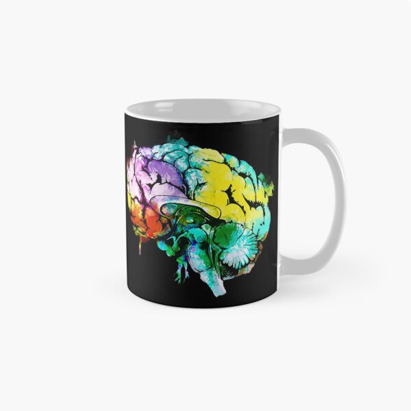 Item preview, Watercolor Mental health brain art psychology colorfull designed and sold by Collagedream.