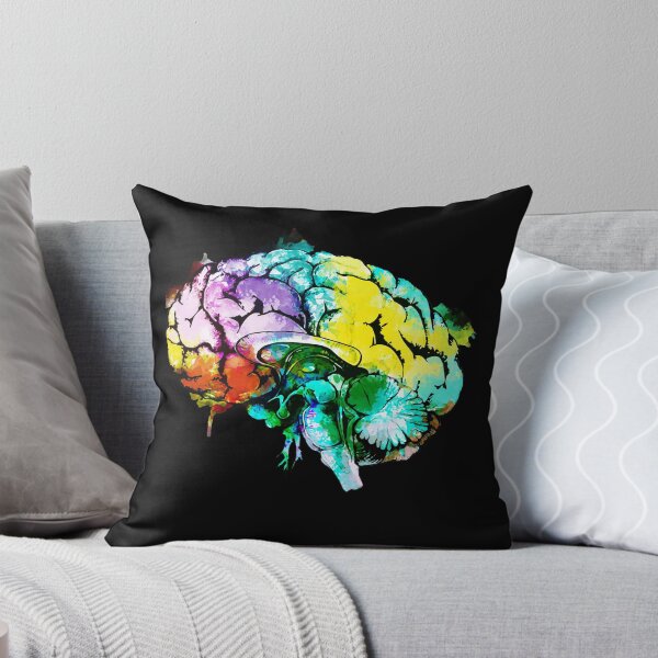 Item preview, Watercolor Mental health brain art psychology colorfull designed and sold by Collagedream.