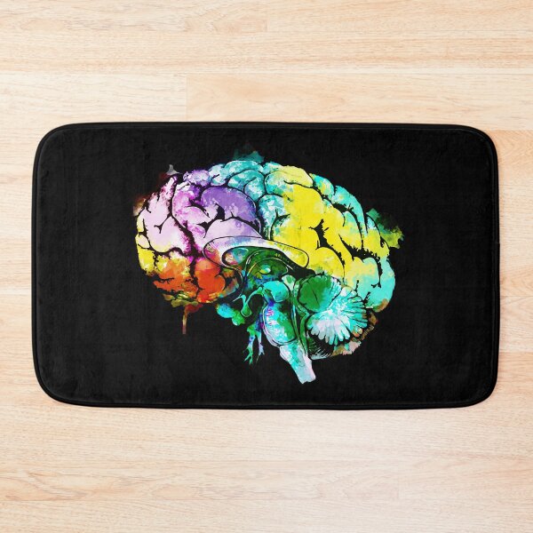 Item preview, Watercolor Mental health brain art psychology colorfull designed and sold by Collagedream.