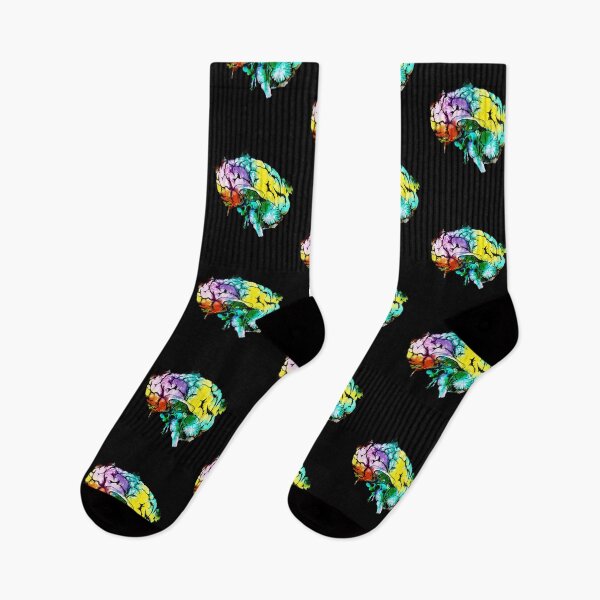 Item preview, Watercolor Mental health brain art psychology colorfull designed and sold by Collagedream.