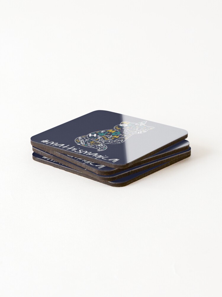 Thumbnail 4 of 5, Coasters (Set of 4), Maths lovers, Math Teacher simple design designed and sold by Ribsa.