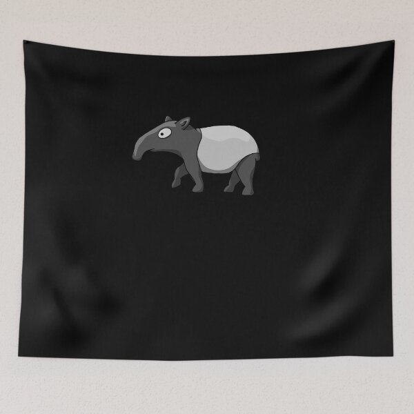 Item preview, Funny Cute Cartoon Malayan Tapir Drawing Fan-Art designed and sold by Skizzenmonster.