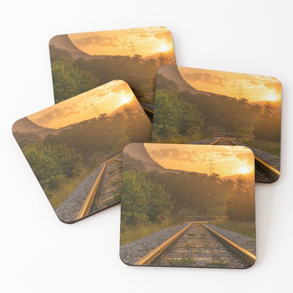 Item preview, railway sunset designed and sold by Yaa2.