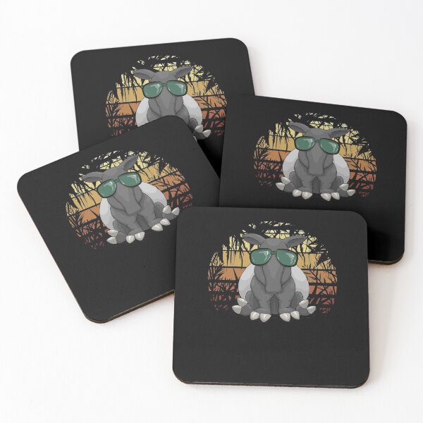 Item preview, Retro Jungle Sunset Hipster Tapir With Sunglasses designed and sold by Skizzenmonster.