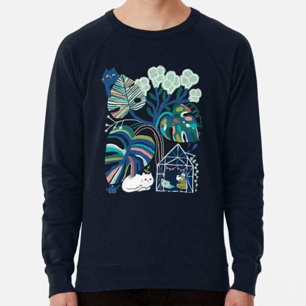 Item preview, Monstera plant, green house, cats and a girl designed and sold by kostolom3000.