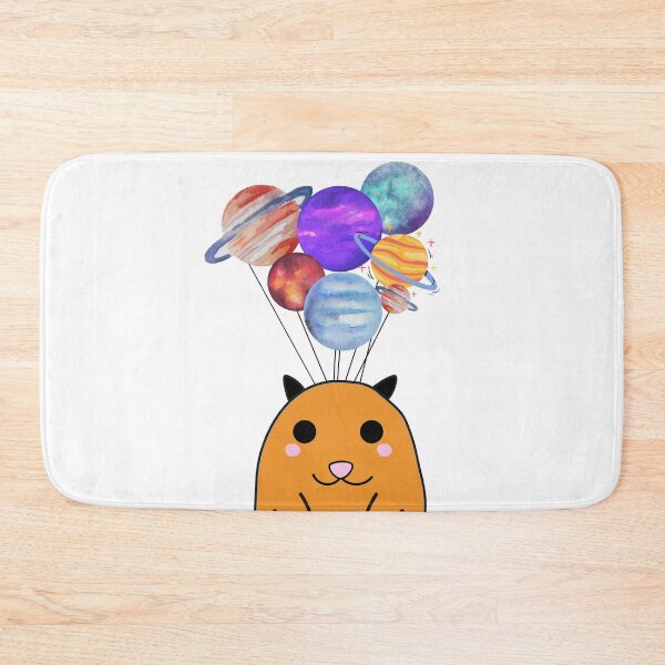Item preview, Halloween Cat Floating With The Planet Balloon designed and sold by Style-November.