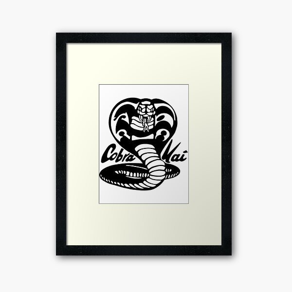 Cobra Kai Black And White Wall Art | Redbubble