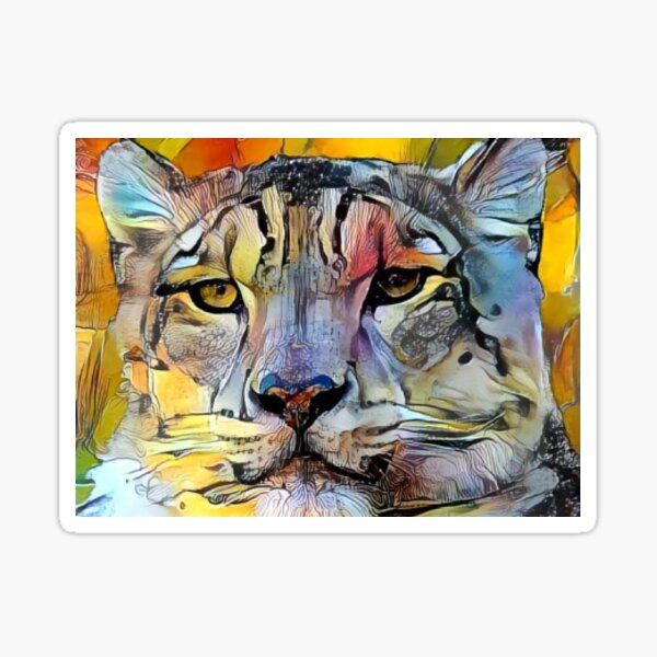 Painted leopard Sticker