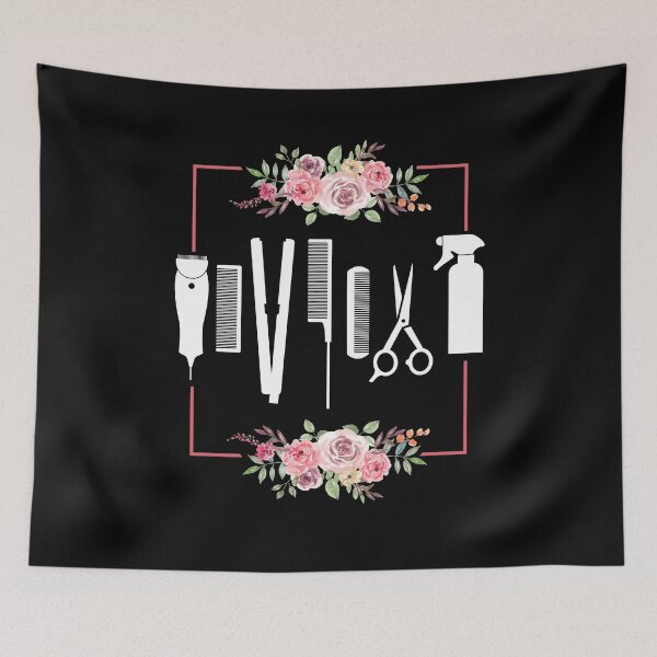 Item preview, Floral Scissors Hairstylist  designed and sold by bestshirtdesign.