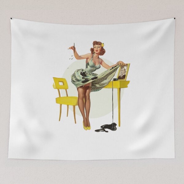 Aperçu de l'œuvre Sexy Pin-up Vintage Retro Girl Lingerie 1940s 1950s créée et vendue par TheViralMachine.
