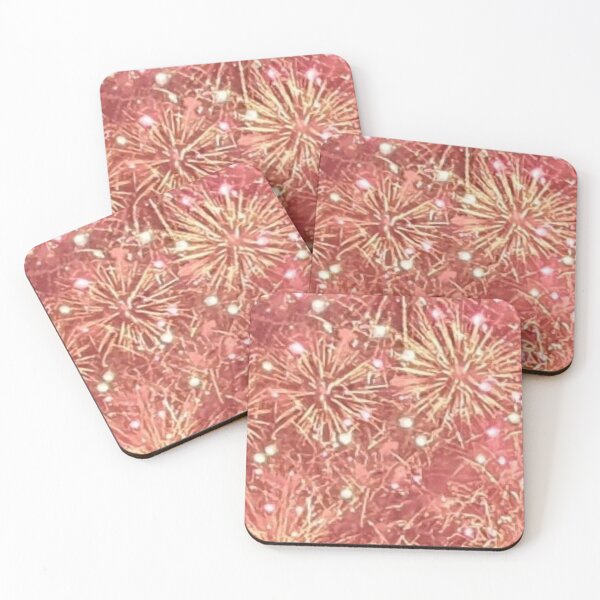 Item preview, Middle of exploding fireworks - pinks, gold, sparkles. Amazing pattern. Australian summer evening designed and sold by JellyBeenzz.