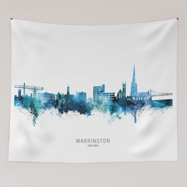 Item preview, Warrington England Skyline designed and sold by ArtPrints.