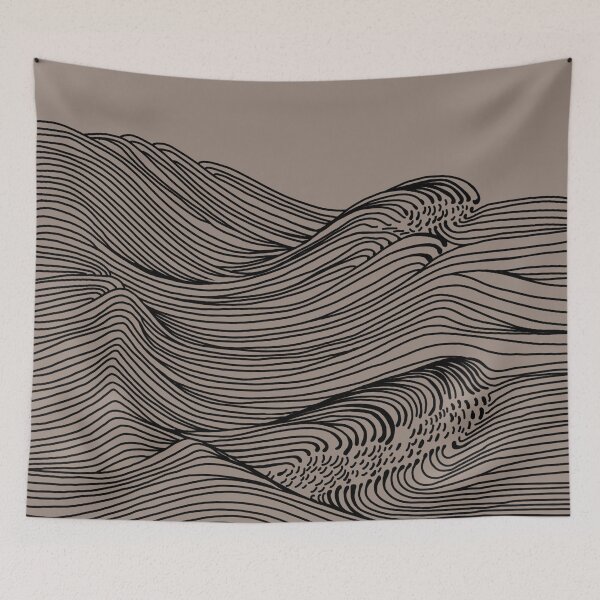 Item preview, Brown waves as a sketch designed and sold by lolamawi.