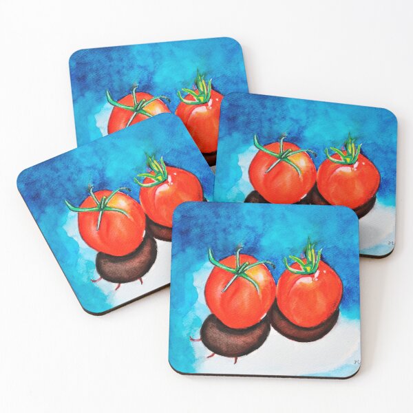 Item preview, Red Homegrown Garden Tomatoes stilllife Painting designed and sold by artbymanjiri.