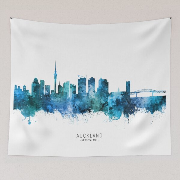 Item preview, Auckland New Zealand Skyline designed and sold by ArtPrints.